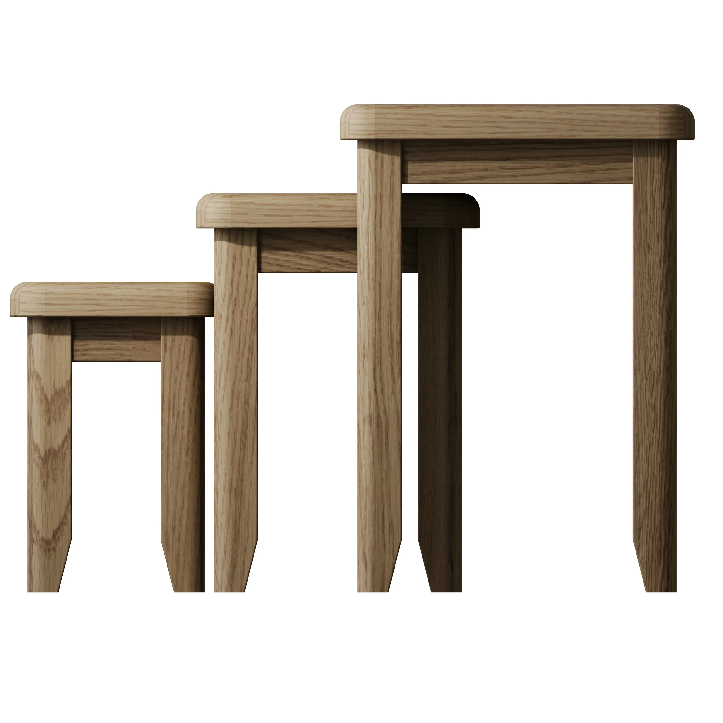 Hove Smoked Oak Nest of Tables - Image 5
