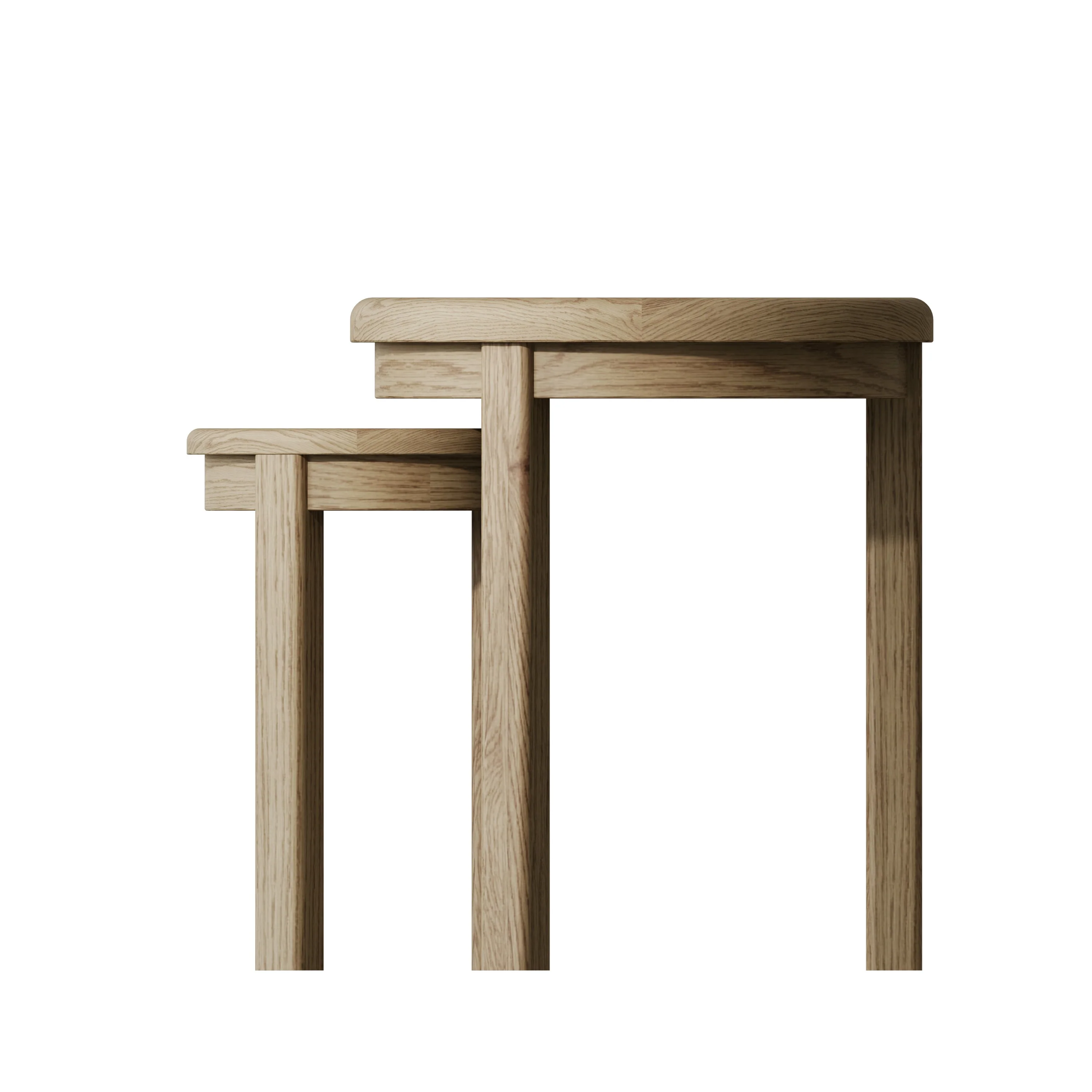 Hove Smoked Oak Round Nest Of Tables - Image 3