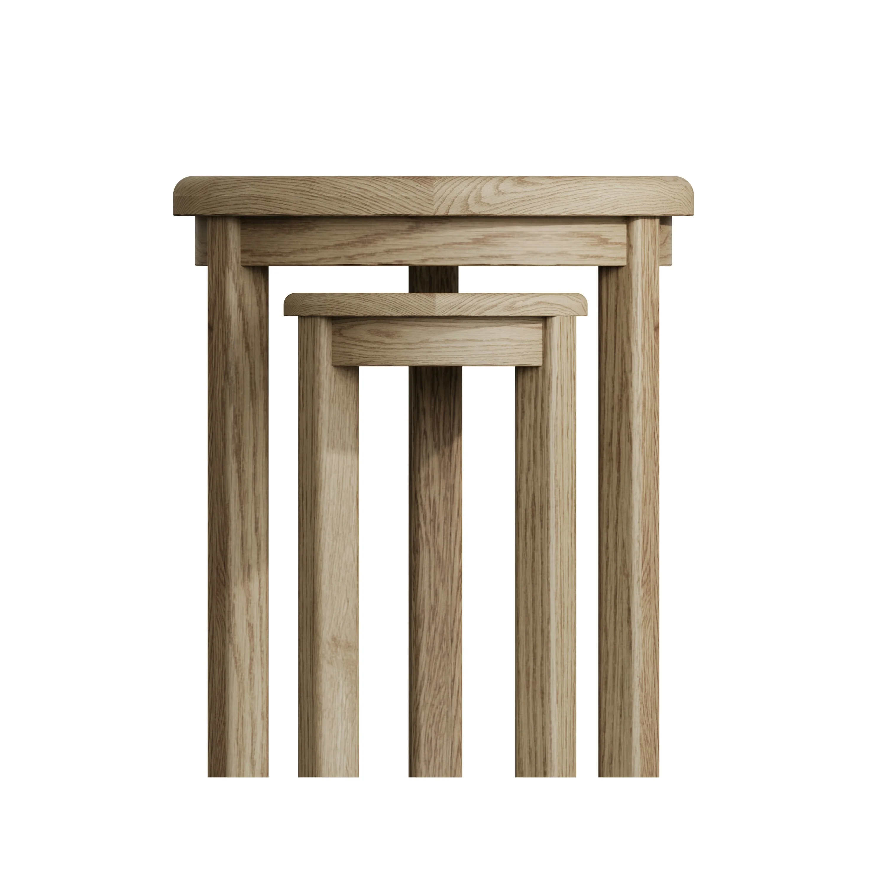 Hove Smoked Oak Round Nest Of Tables - Image 4