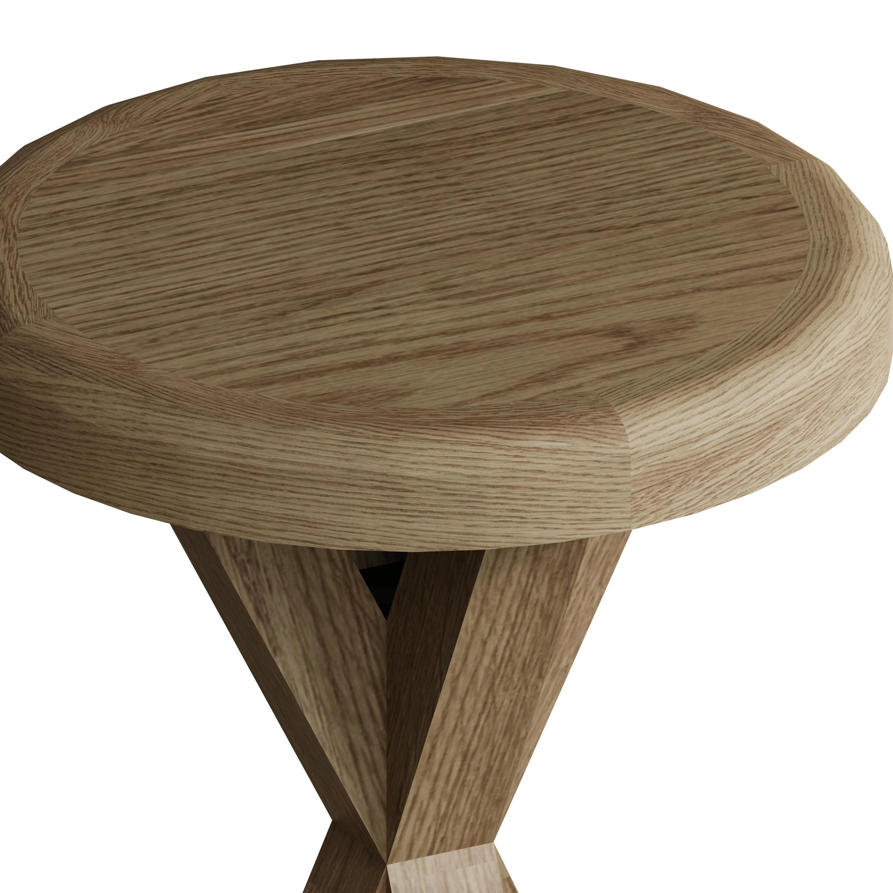 Hove Smoked Oak Round Side Table - Image 4