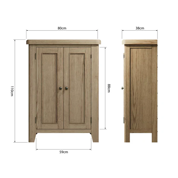 Hove Smoked Oak Shoe Cabinet - Image 8
