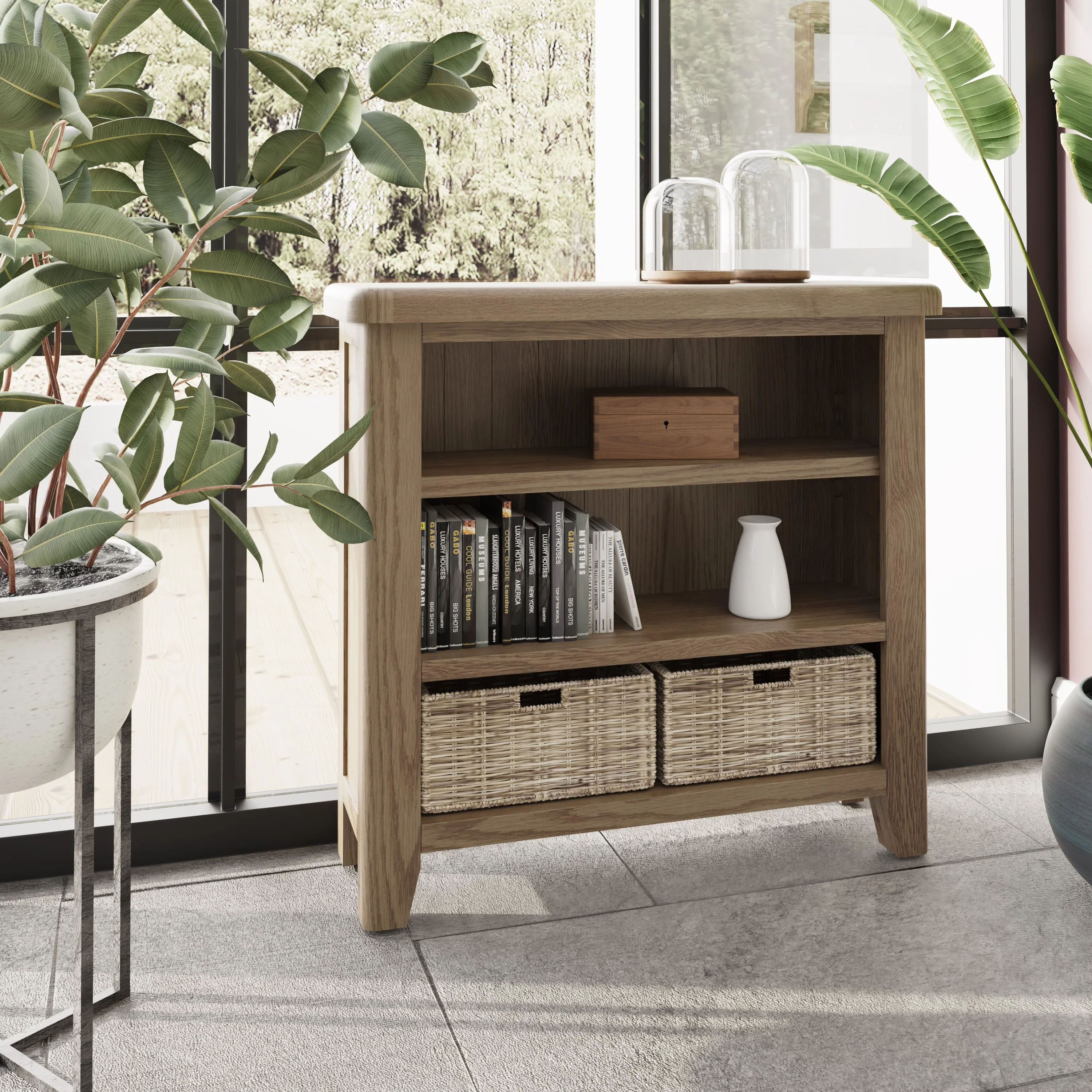 Hove Smoked Oak Small Bookcase