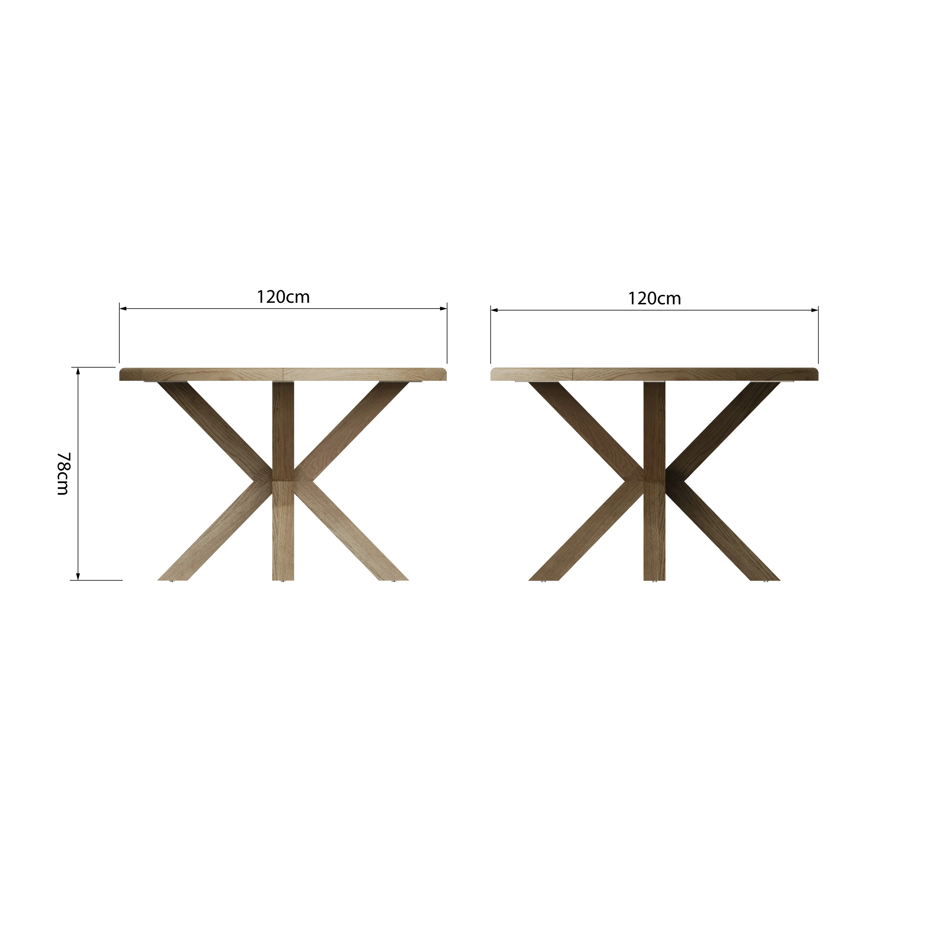 Hove Smoked Oak Small Round Dining Table - Image 5
