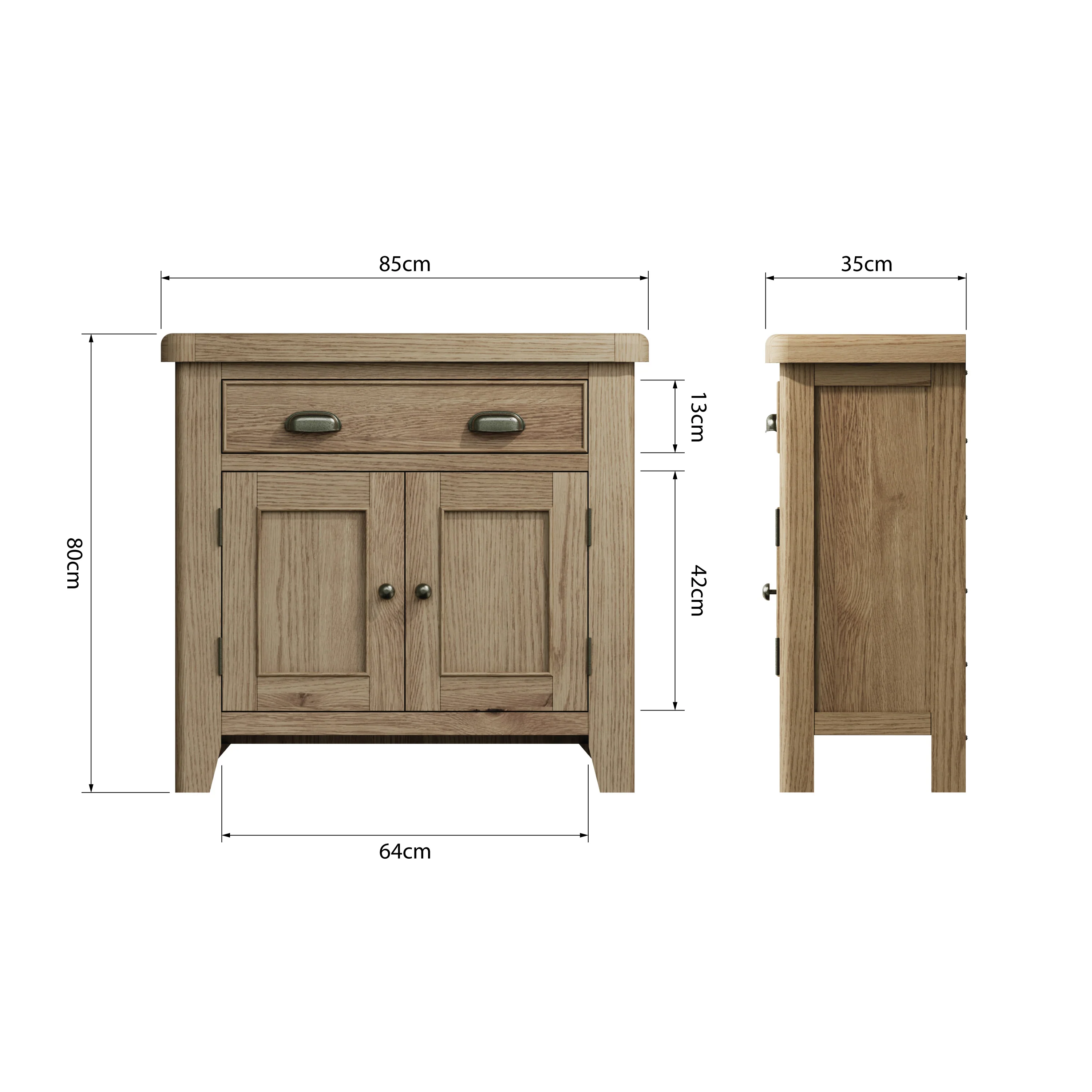 Hove Smoked Oak Small Sideboard - Image 10