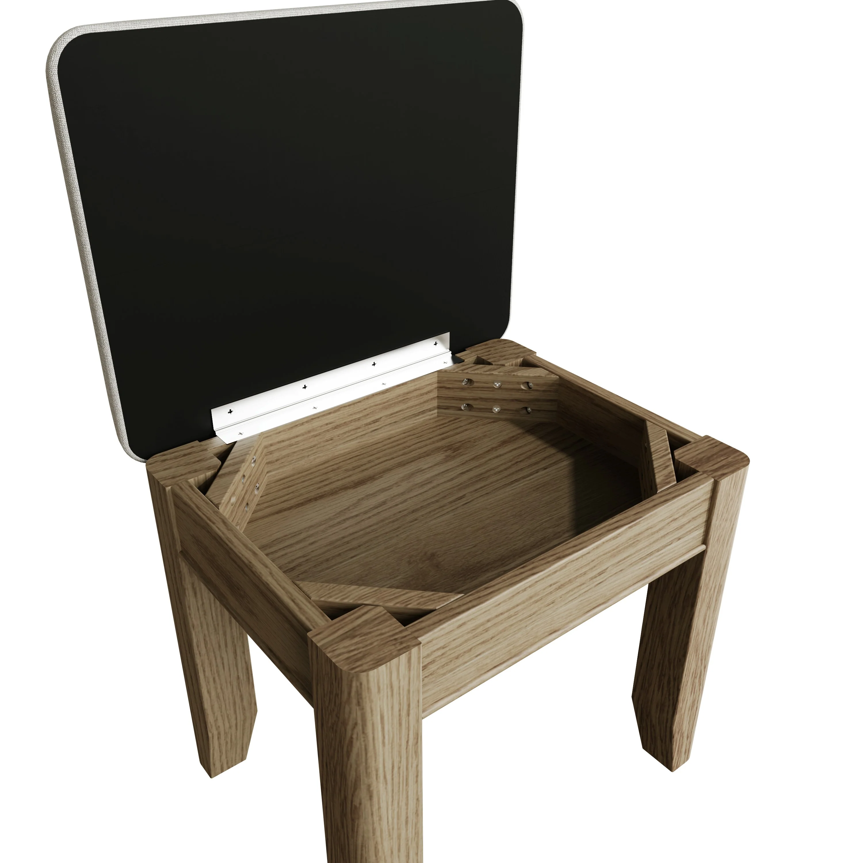 Hove Smoked Oak Stool - Image 7