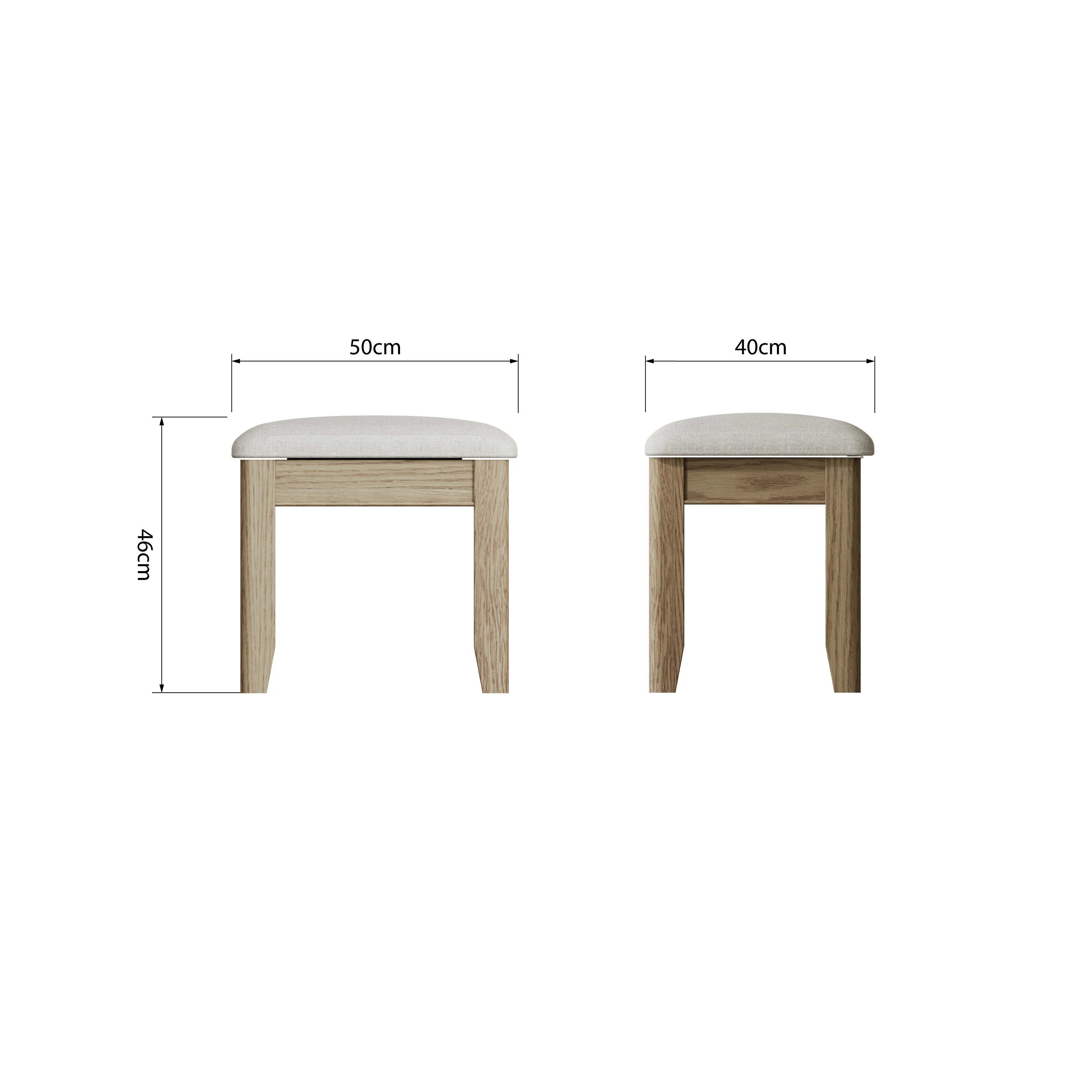 Hove Smoked Oak Stool - Image 8