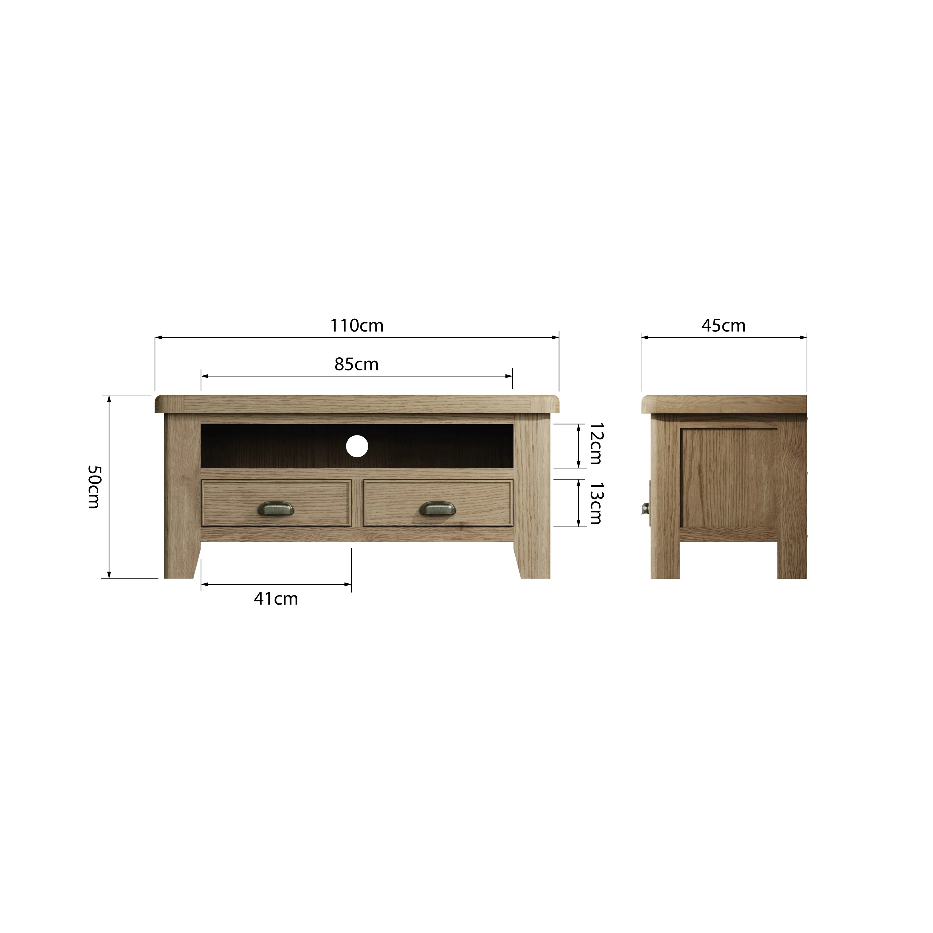 Hove Smoked Oak TV Unit - Image 10