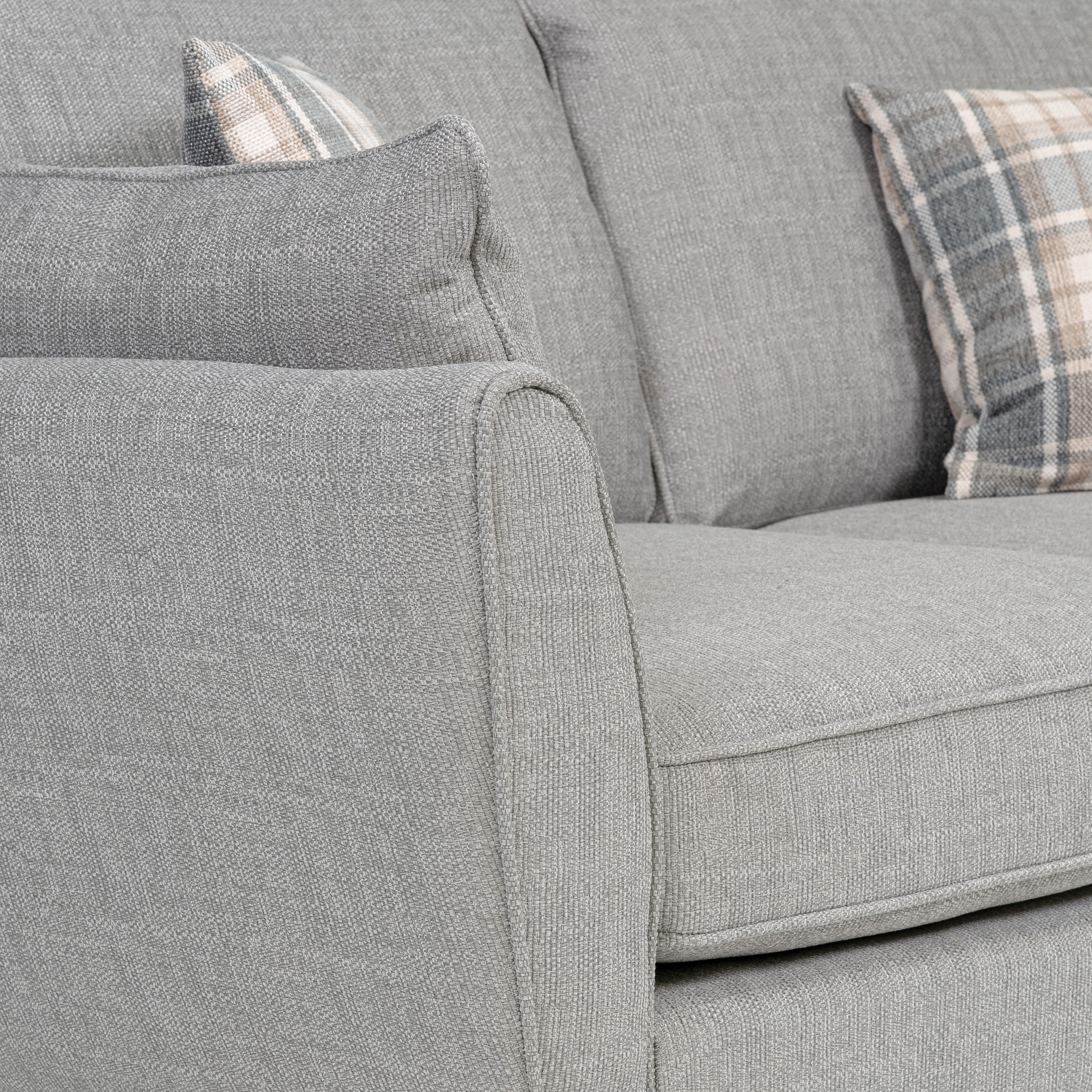 Kendal Lisbon Silver Grey 3 Seater Sofa - Image 5
