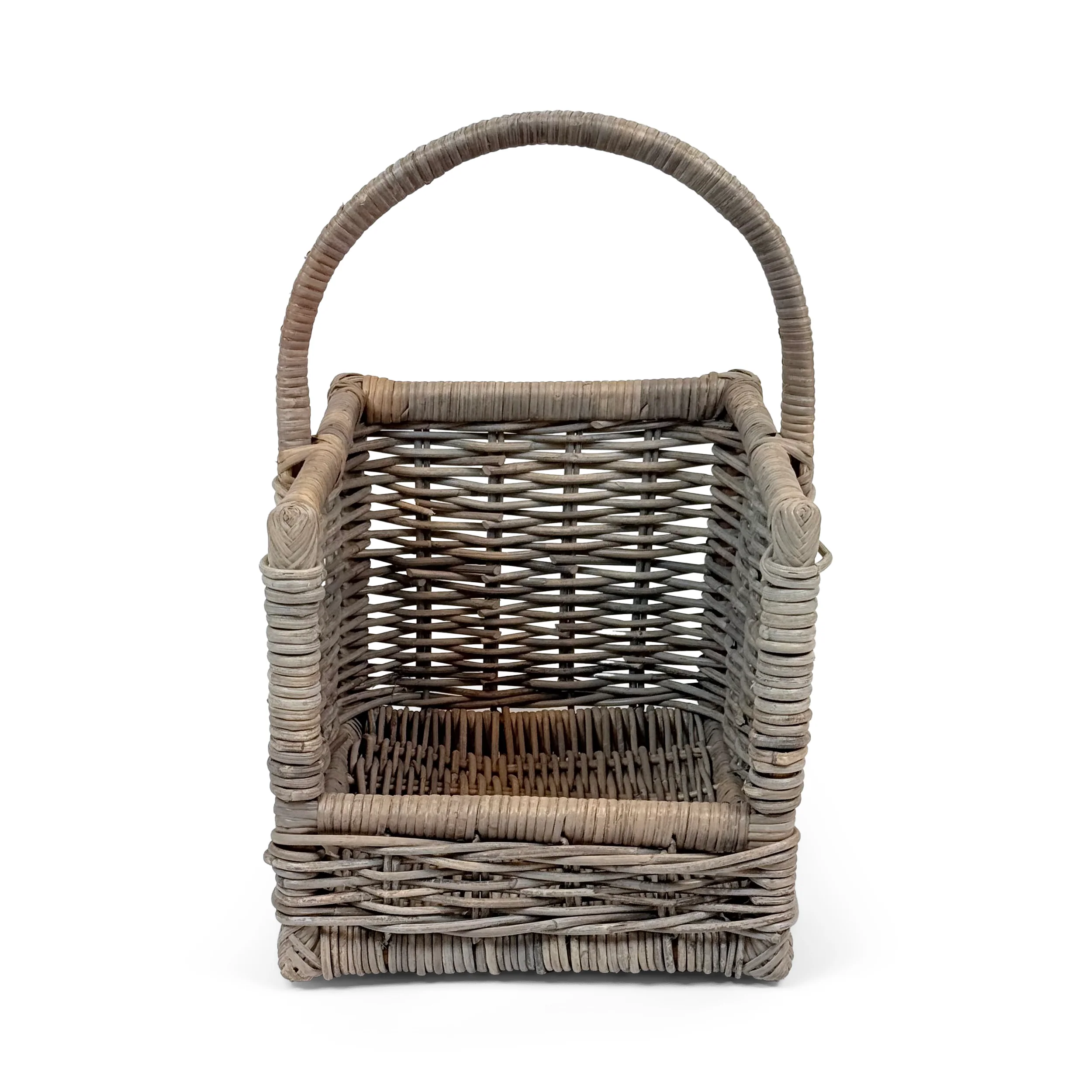 Kubu Grey Open End Wicker Log Basket - Image 3