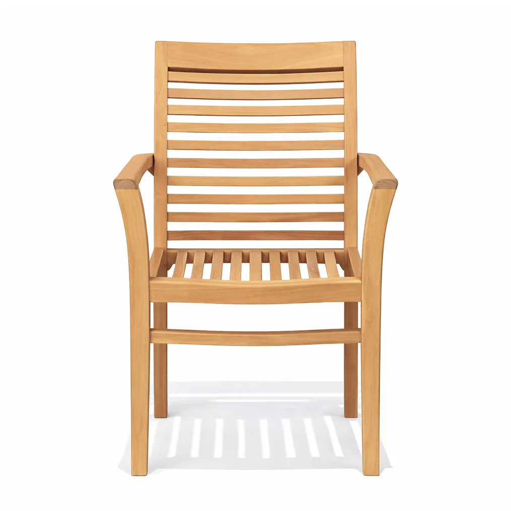 Lemington Teak Garden Companion Set with Green Cushions - Image 5