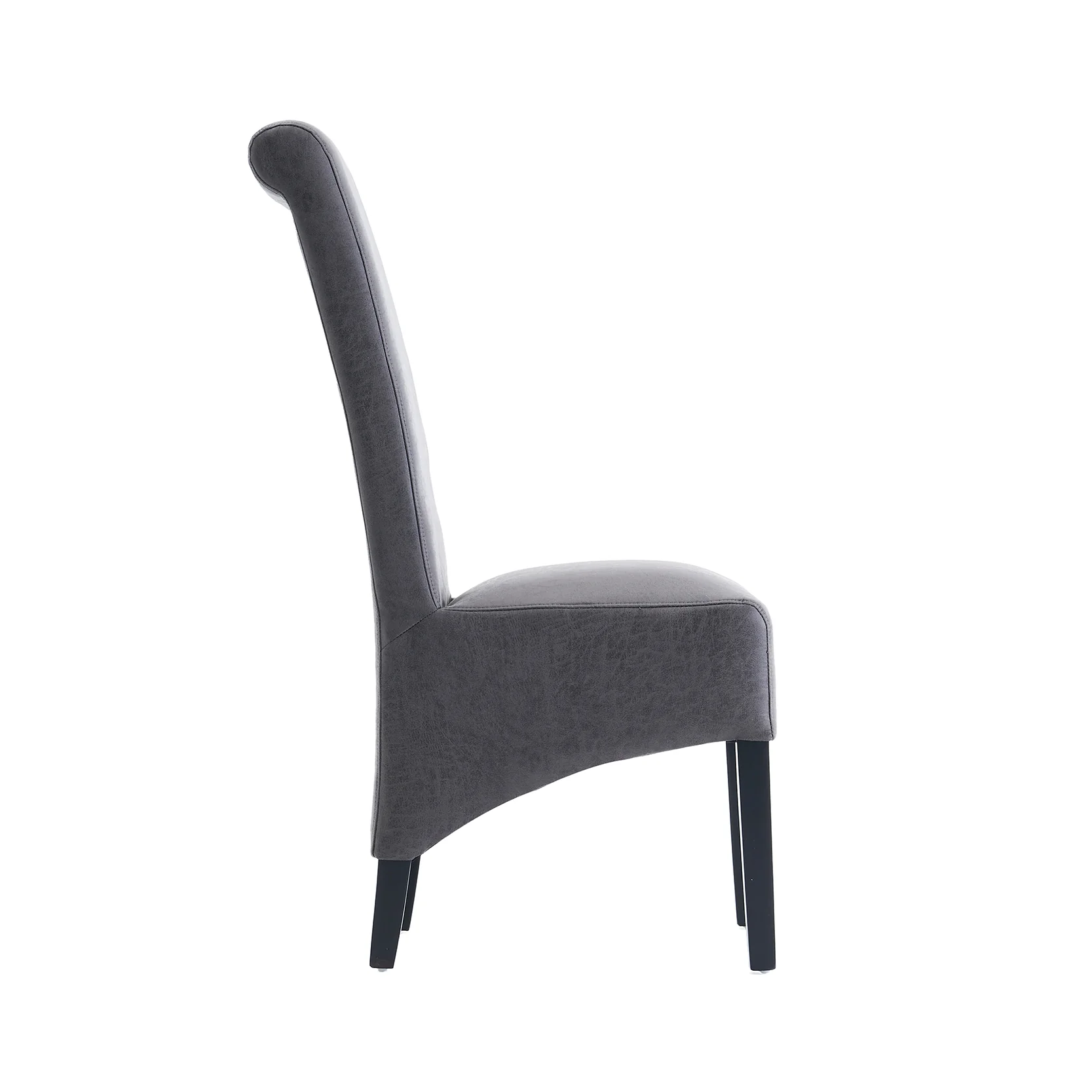 London Antique Faux Leather Dining Chair | Grey - Image 6