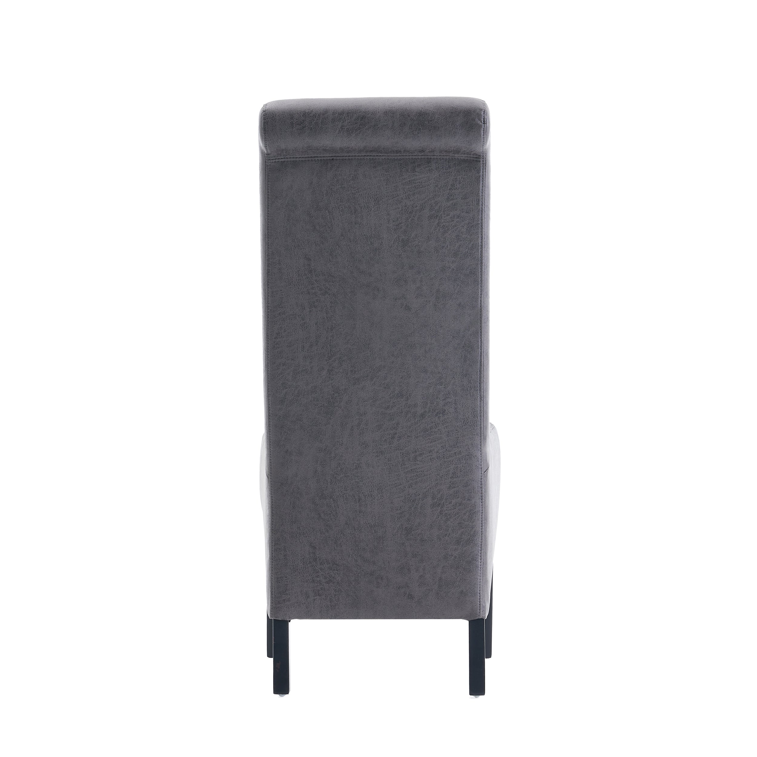 London Antique Faux Leather Dining Chair | Grey - Image 7
