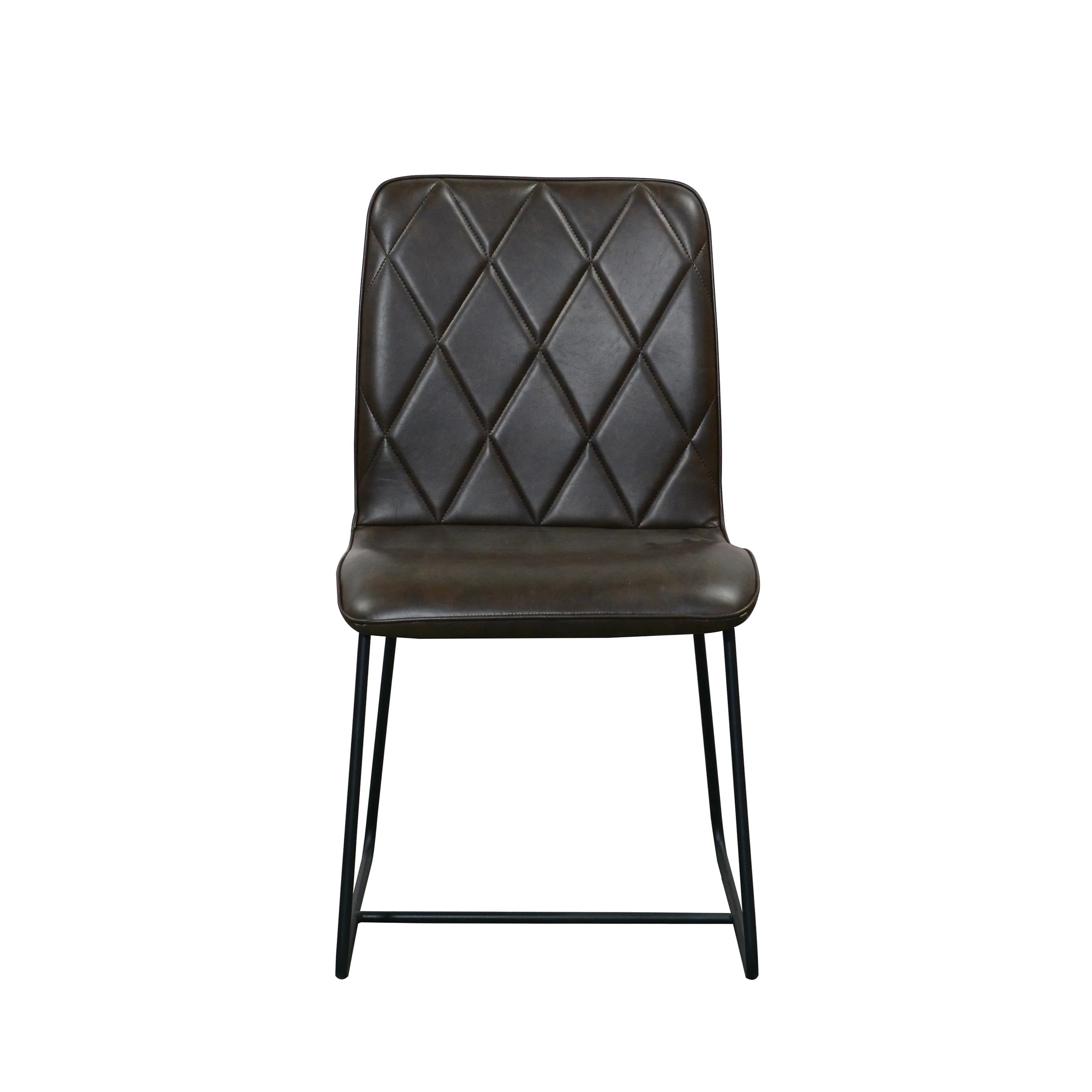 Louis Faux Leather Dining Chair | Dark Brown - Image 3