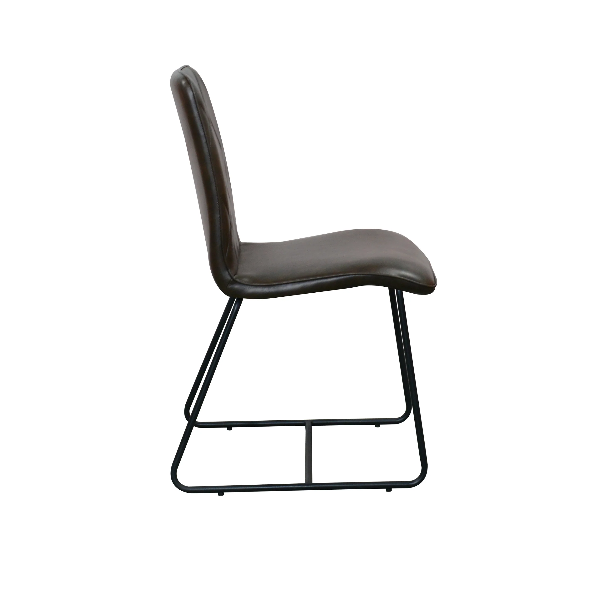 Louis Faux Leather Dining Chair | Dark Brown - Image 4
