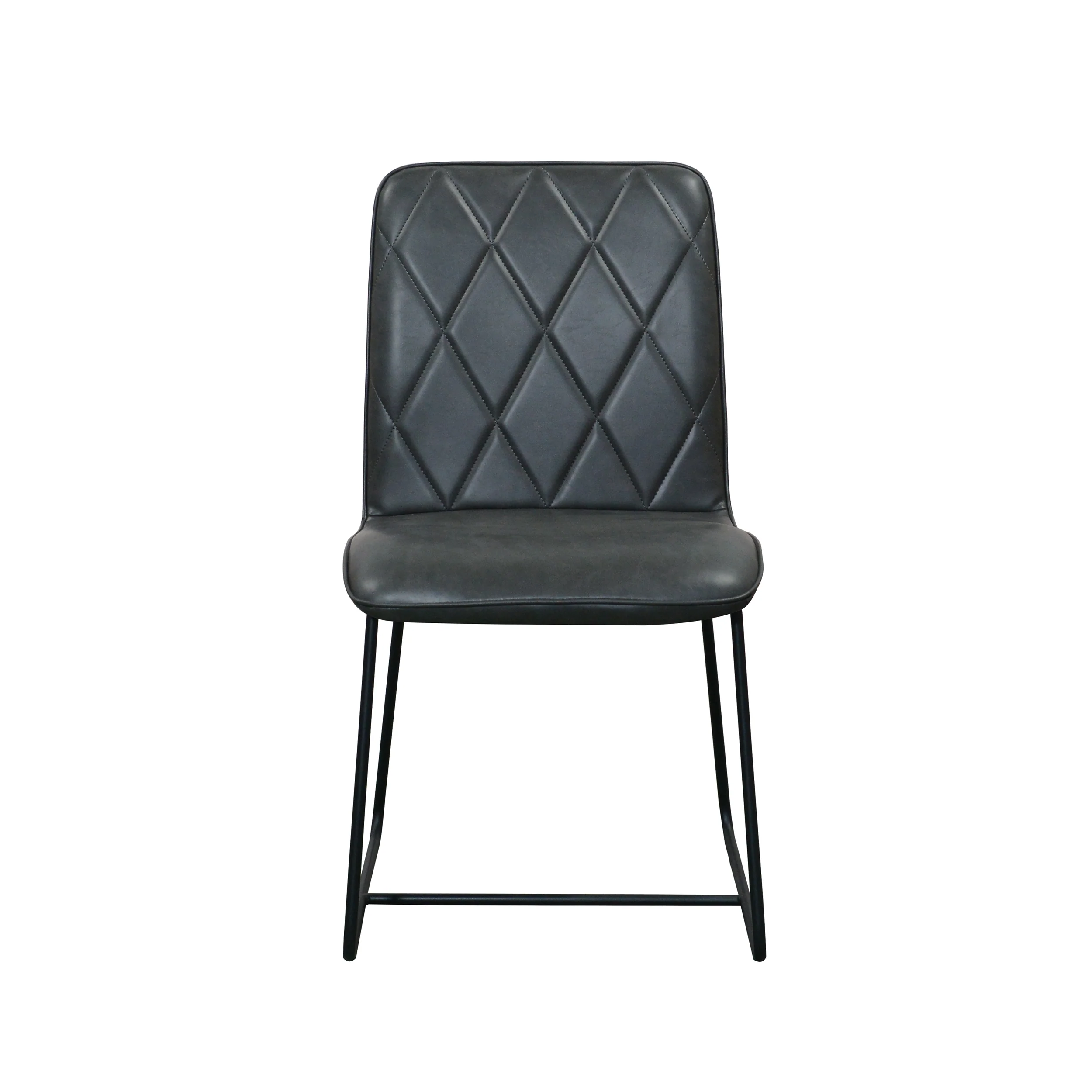 Louis Faux Leather Dining Chair | Grey - Image 3