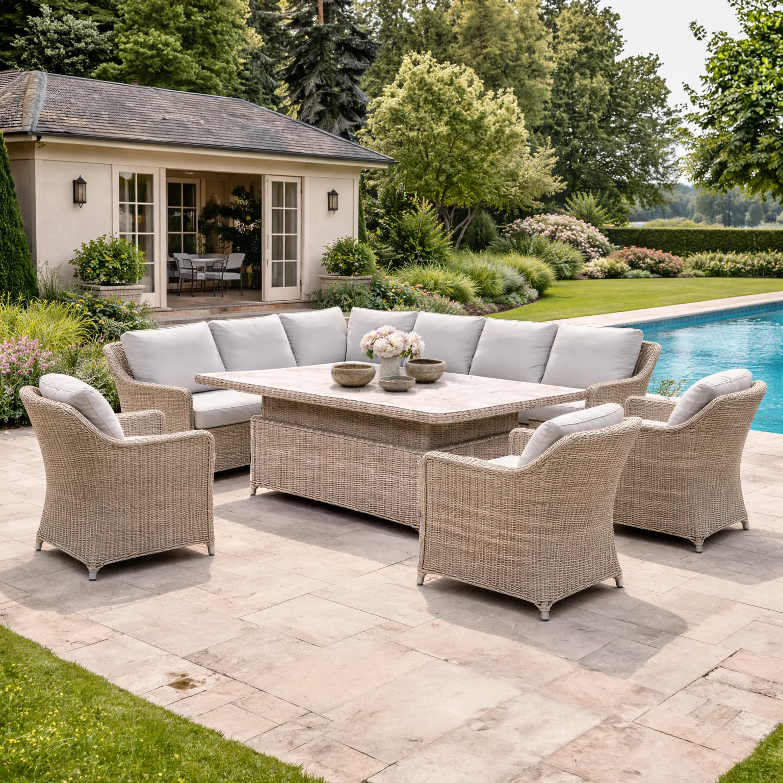 Lymington Large Garden Corner Dining Set Waterproof Cover - Image 4
