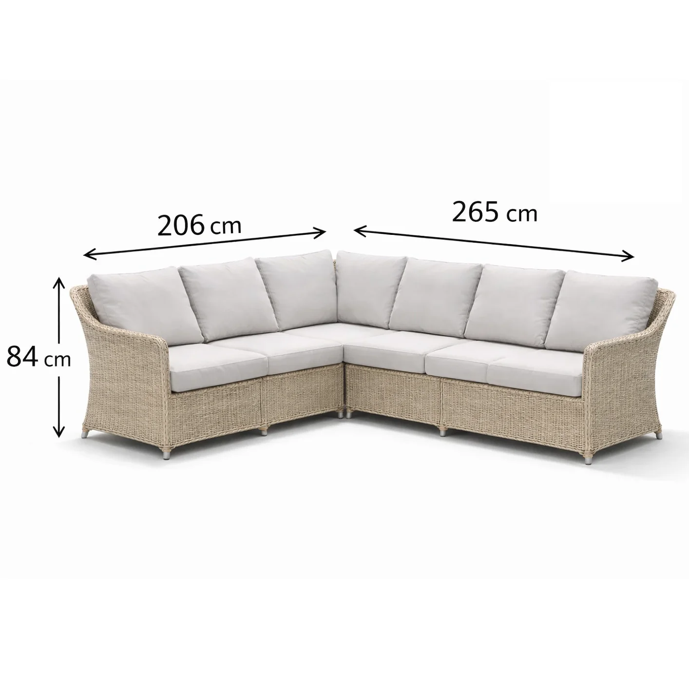 Lymington Large Garden Corner Dining Set with Rising Table - Image 4