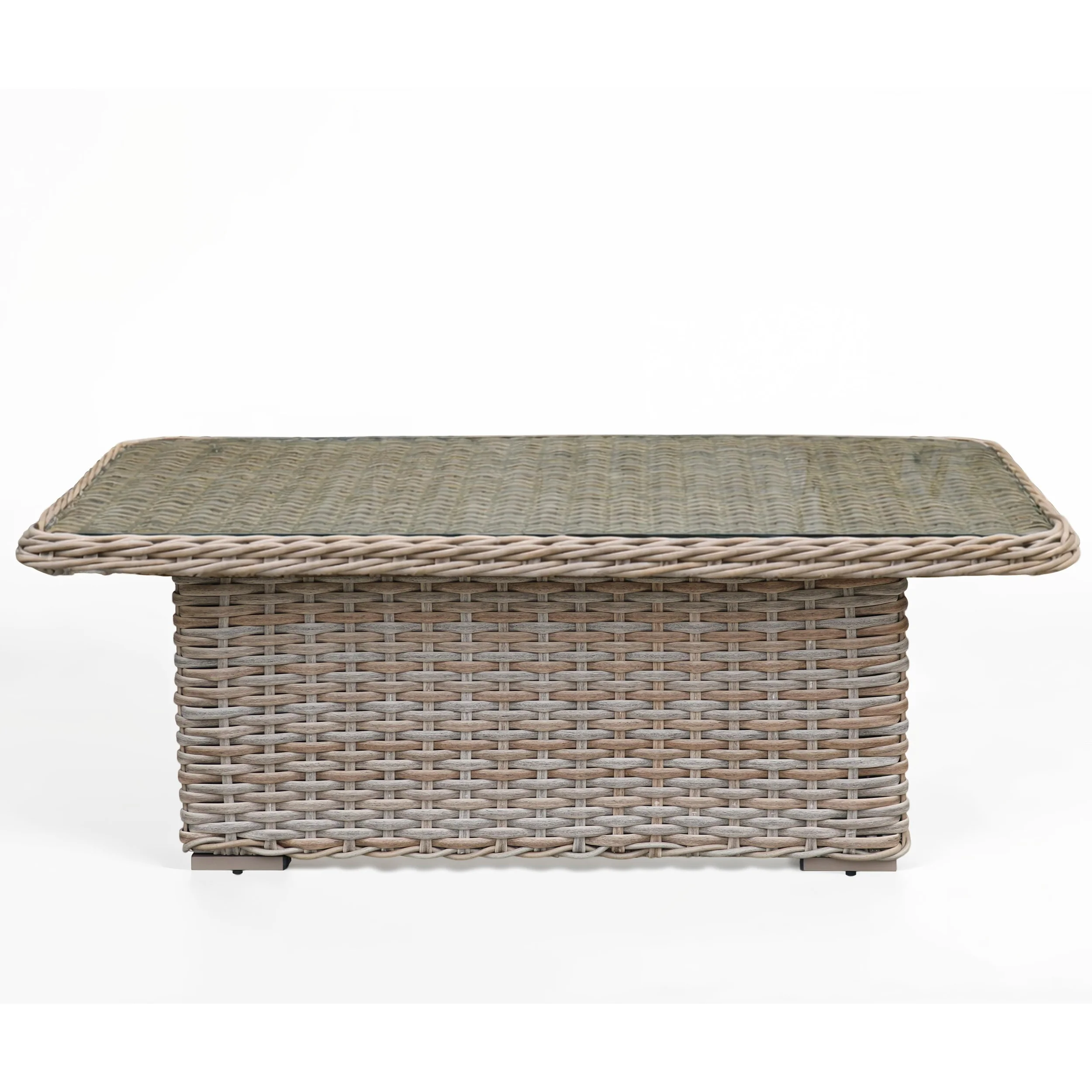 Miami Garden 3 Seater Sofa Dining Set with Rising Table, Armchairs and Stools - Image 16