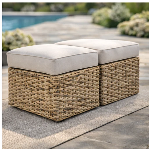 Miami Garden 3 Seater Sofa Dining Set with Rising Table, Armchairs and Stools - Image 4