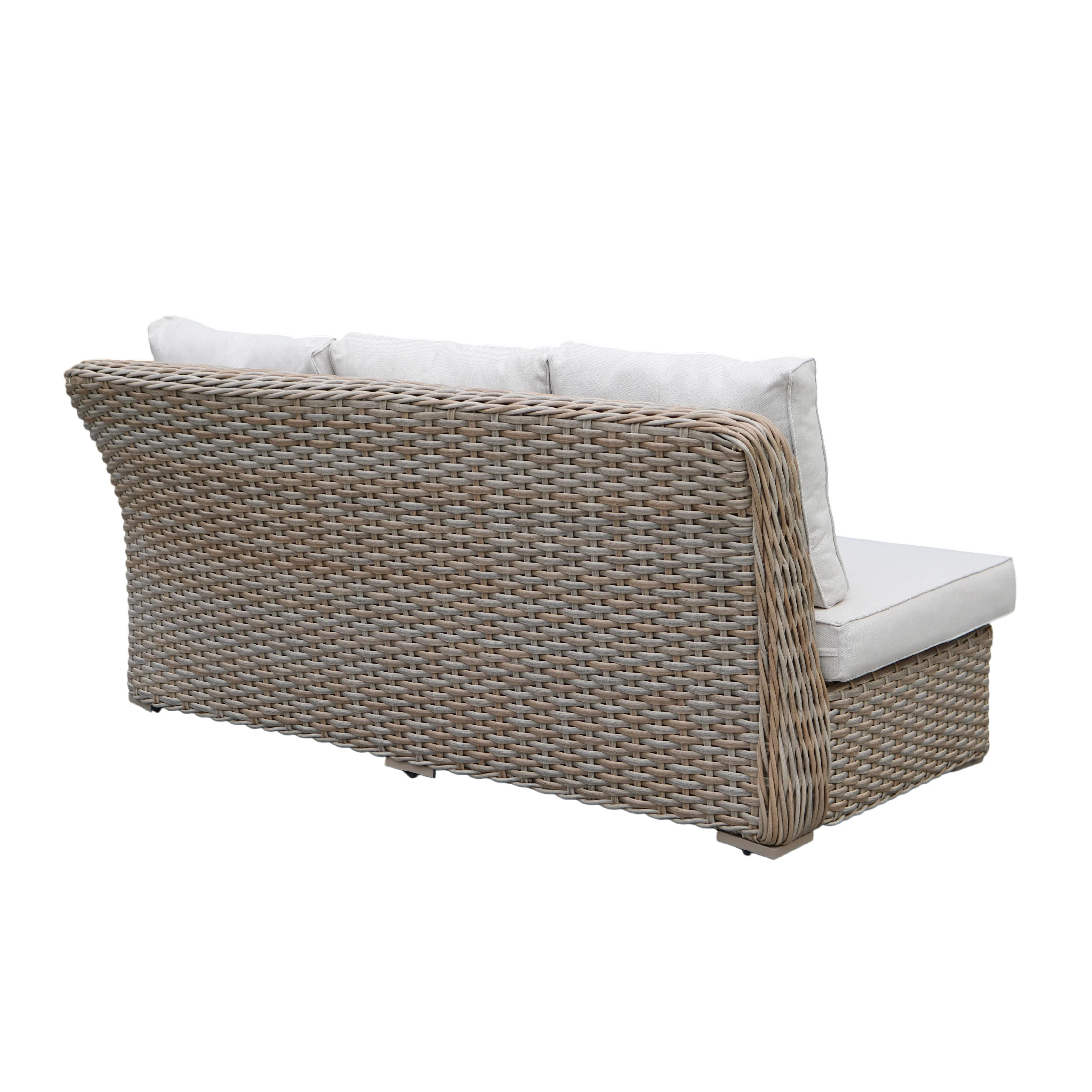 Miami Garden Grande Corner Sofa Dining Set with Rising Table, Armchairs and Stools - Image 10