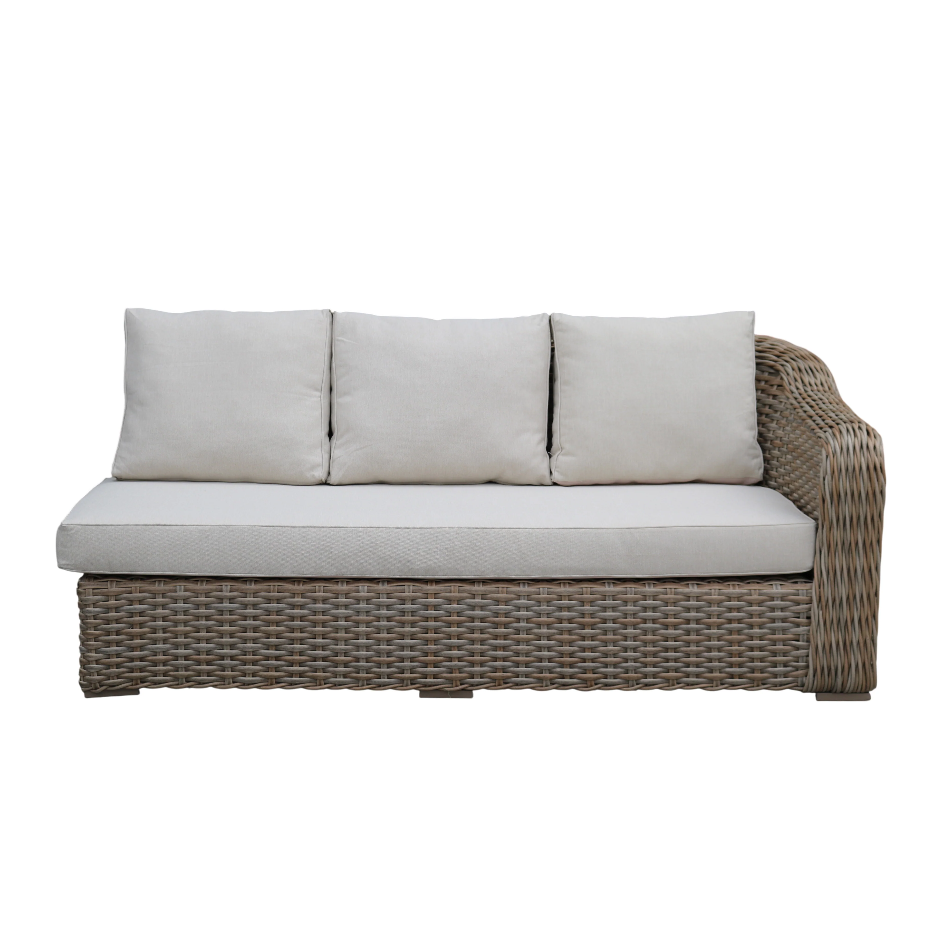 Miami Garden Grande Corner Sofa Dining Set with Rising Table, Armchairs and Stools - Image 9
