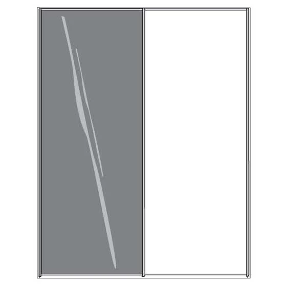 Miami Plus Wiemann 2 Door Sliding Wardrobe With Glass Door 200cm - Image 2