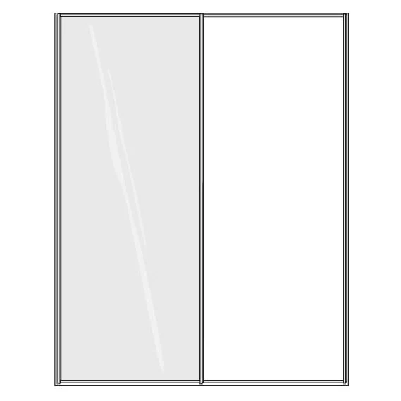 Miami Plus Wiemann 2 Door Sliding Wardrobe With Glass Door 200cm - Image 5