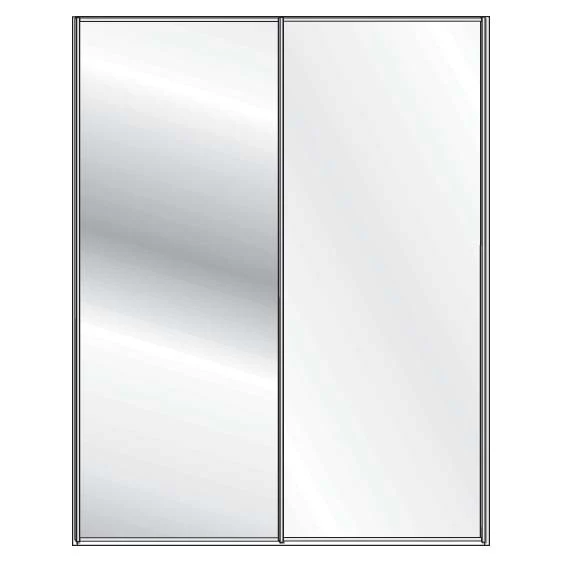 Miami Plus Wiemann 2 Door Sliding Wardrobe With Glass Door & Mirrored Door 150cm - Image 11