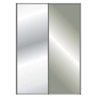 Miami Plus Wiemann 2 Door Sliding Wardrobe With Glass Door & Mirrored Door 150cm - Image 14