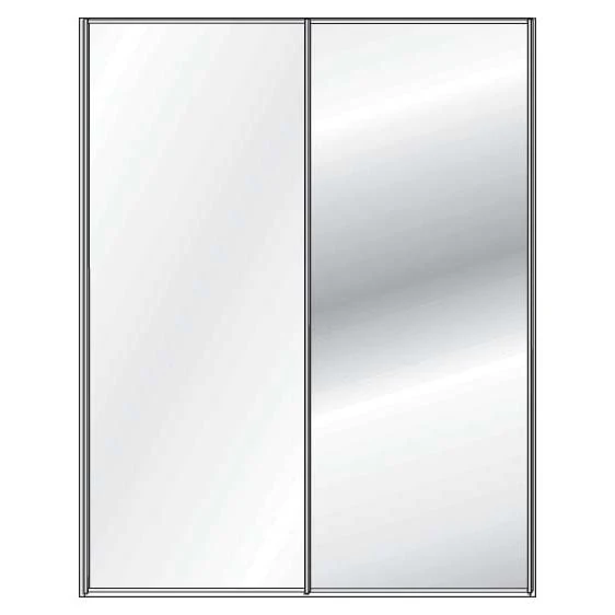 Miami Plus Wiemann 2 Door Sliding Wardrobe With Glass Door & Mirrored Door 200cm - Image 11