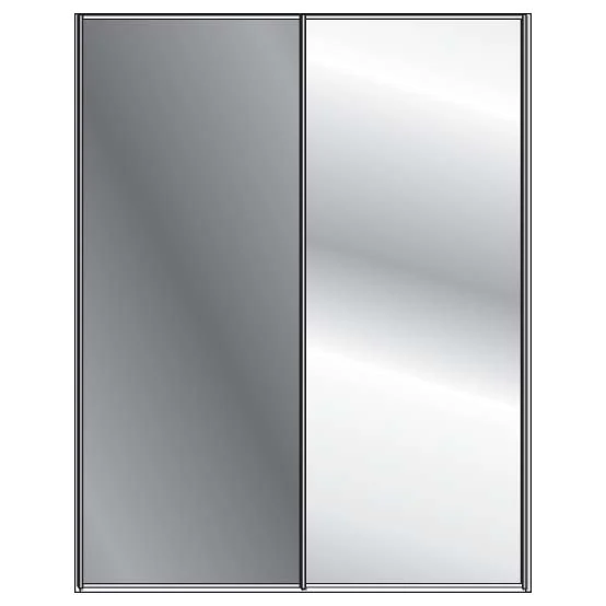 Miami Plus Wiemann 2 Door Sliding Wardrobe With Glass Door & Mirrored Door 200cm - Image 8
