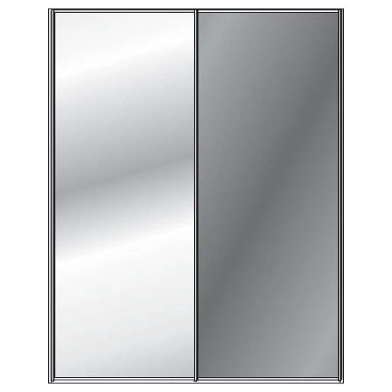 Miami Plus Wiemann 2 Door Sliding Wardrobe With Glass Door & Mirrored Door 200cm - Image 9