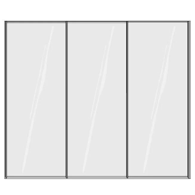 Miami Plus Wiemann 3 Door Sliding Wardrobe With Glass Door 300cm - Image 10