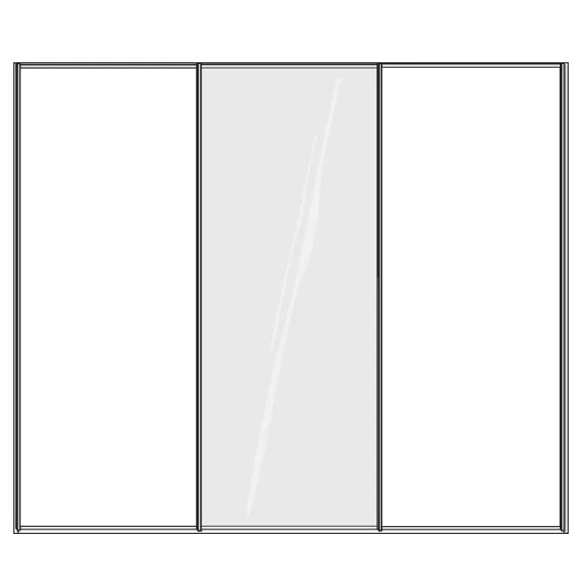 Miami Plus Wiemann 3 Door Sliding Wardrobe With Glass Door 300cm - Image 2