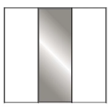 Miami Plus Wiemann 3 Door Sliding Wardrobe With Glass Door 300cm - Image 4