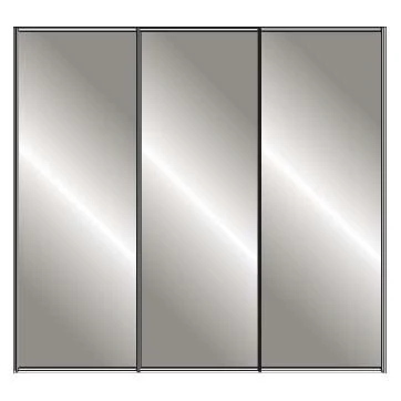 Miami Plus Wiemann 3 Door Sliding Wardrobe With Glass Door 225cm - Image 8