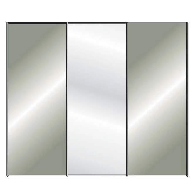 Miami Plus Wiemann 3 Door Sliding Wardrobe With Glass Door & Mirrored Door 250cm - Image 11