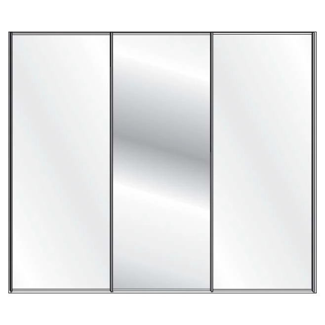 Miami Plus Wiemann 3 Door Sliding Wardrobe With Glass Door & Mirrored Door 250cm - Image 9