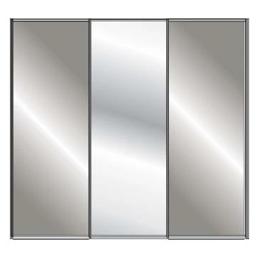 Miami Plus Wiemann 3 Door Sliding Wardrobe With Glass Door & Mirrored Door 280cm - Image 10