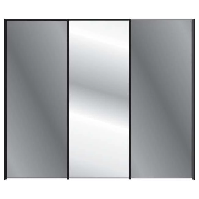 Miami Plus Wiemann 3 Door Sliding Wardrobe With Glass Door & Mirrored Door 300cm - Image 8