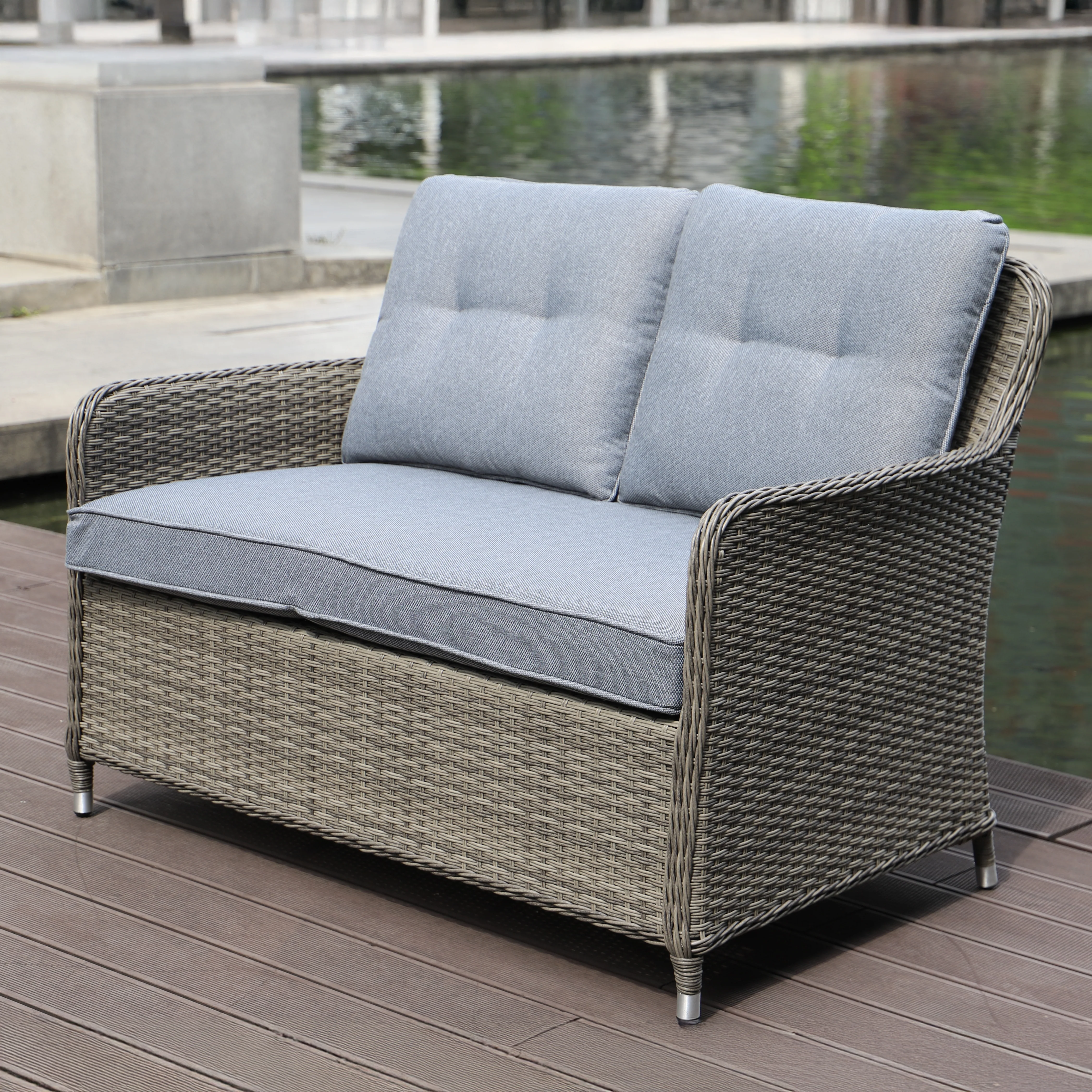 Milan Garden 2 Seater Sofa and Armchair Set - Image 6