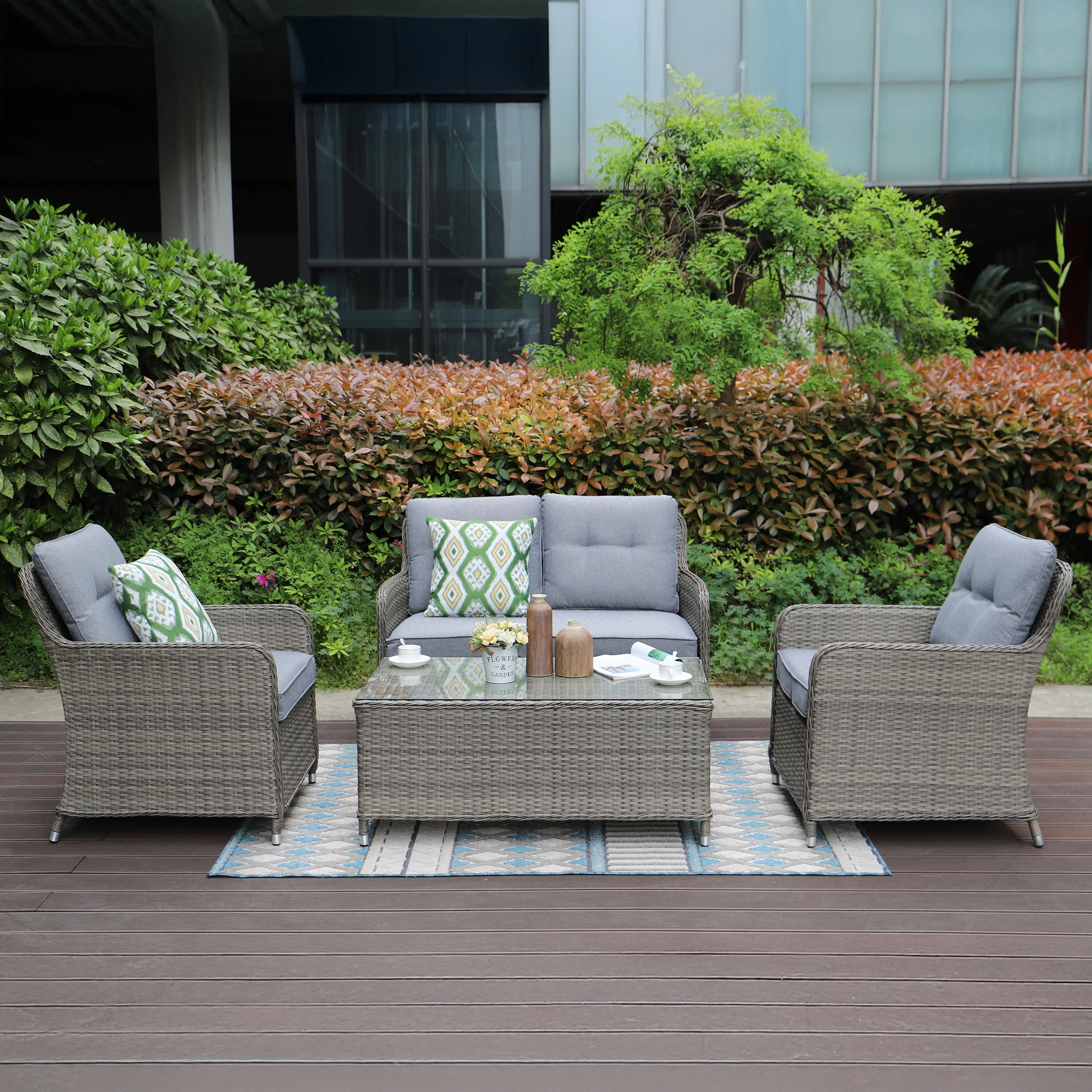 Milan Garden 2 Seater Sofa and Armchair Set Waterproof Cover - Image 4