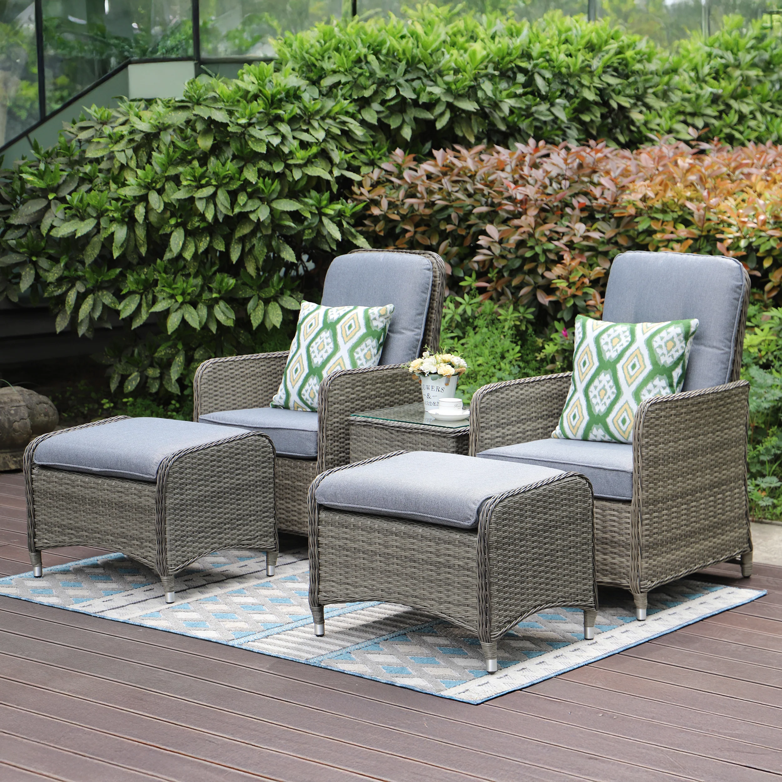 Milan Garden Reclining Lounge Companion Set Waterproof Cover - Image 4