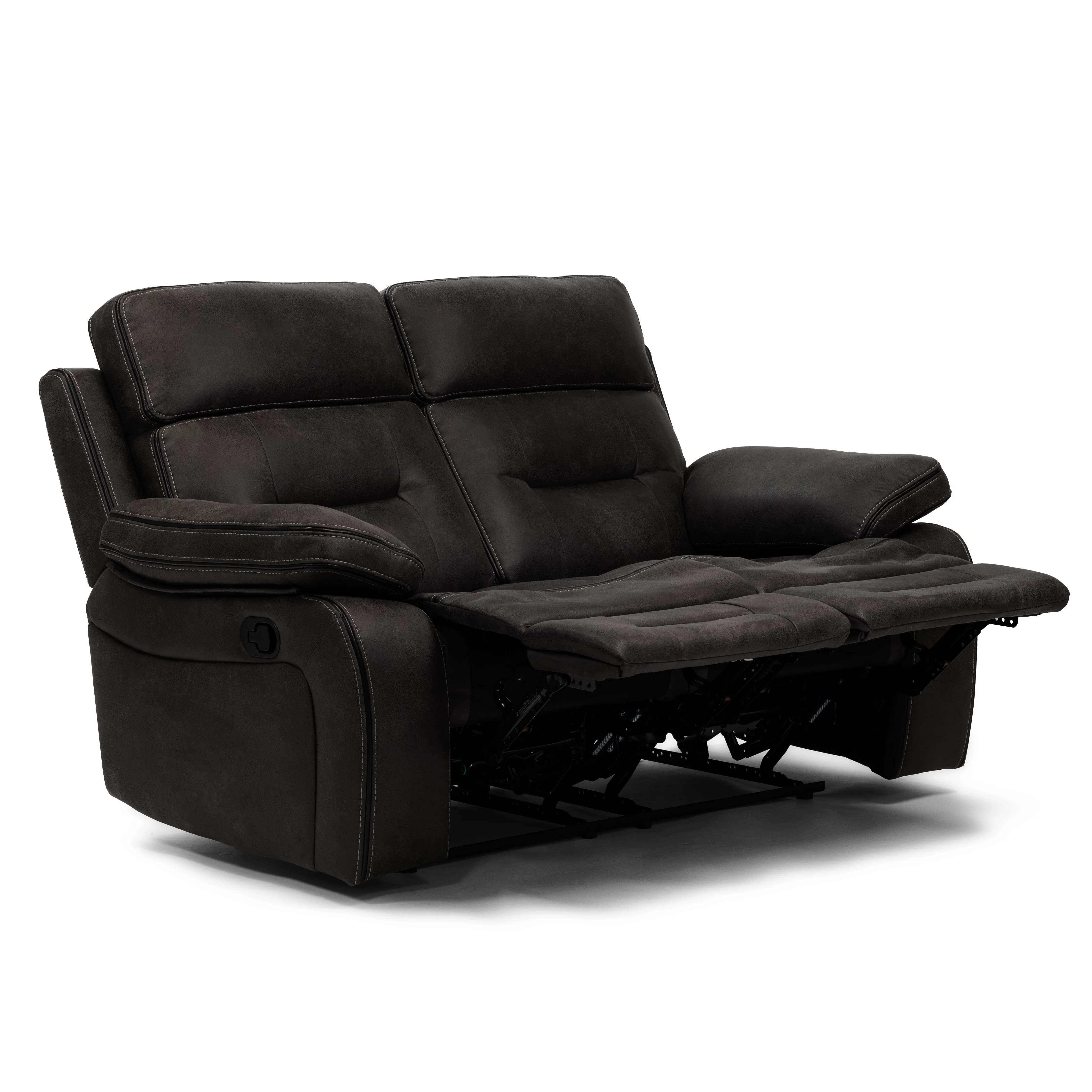 Milo Dark Grey Reclining 2 Seater Sofa - Image 3