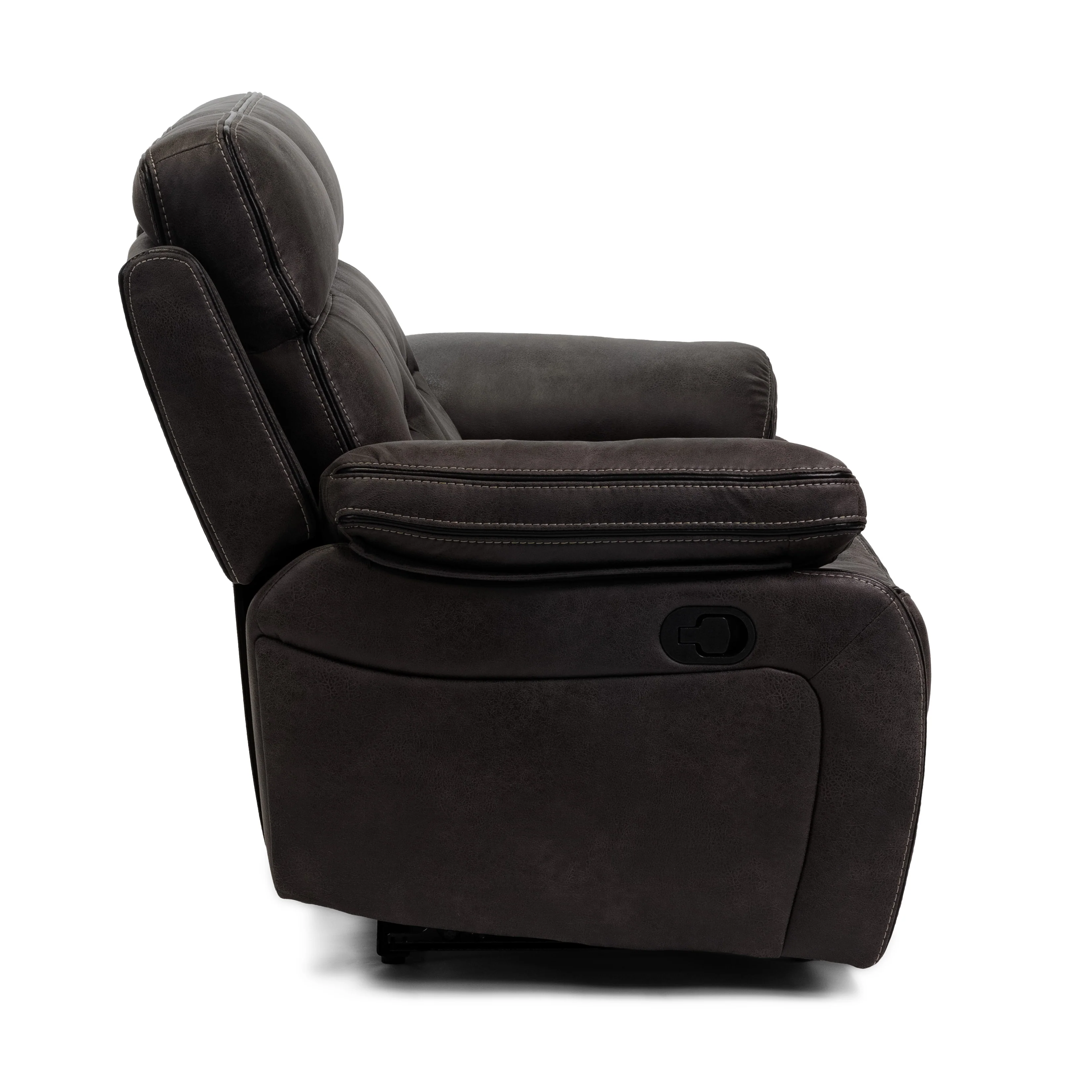 Milo Dark Grey Reclining 2 Seater Sofa - Image 4