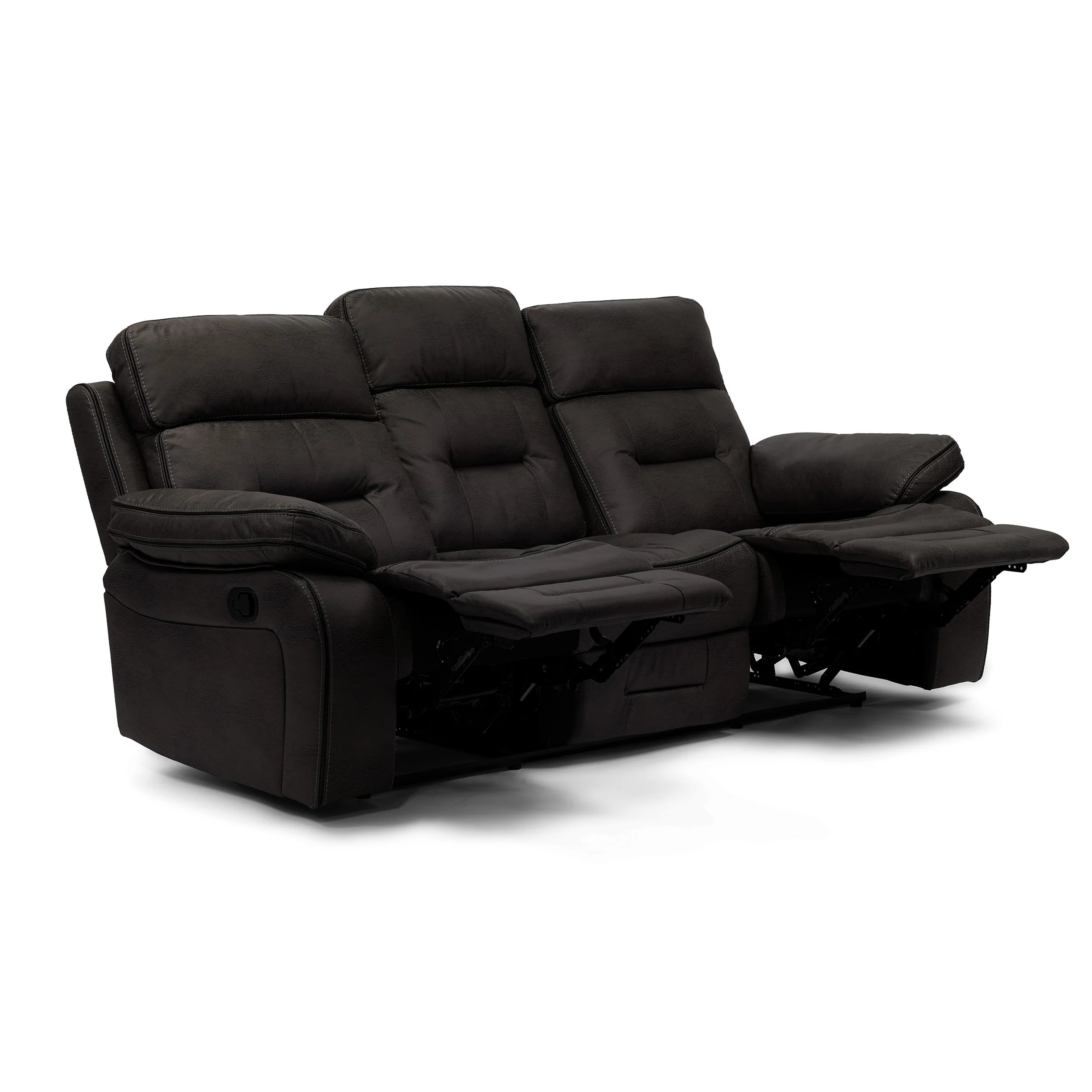 Milo Dark Grey Reclining 3 Seater Sofa - Image 3