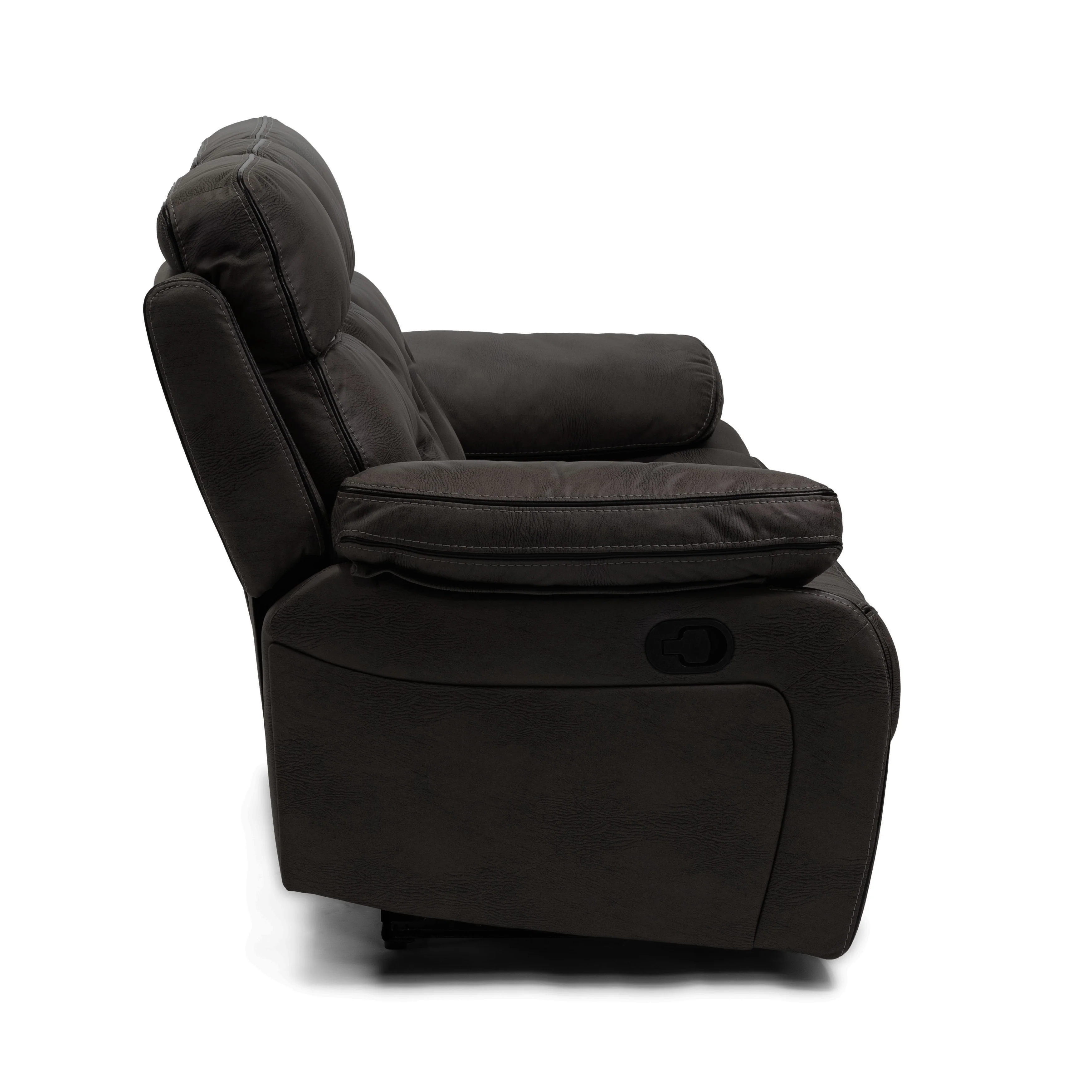 Milo Dark Grey Reclining 3 Seater Sofa - Image 6