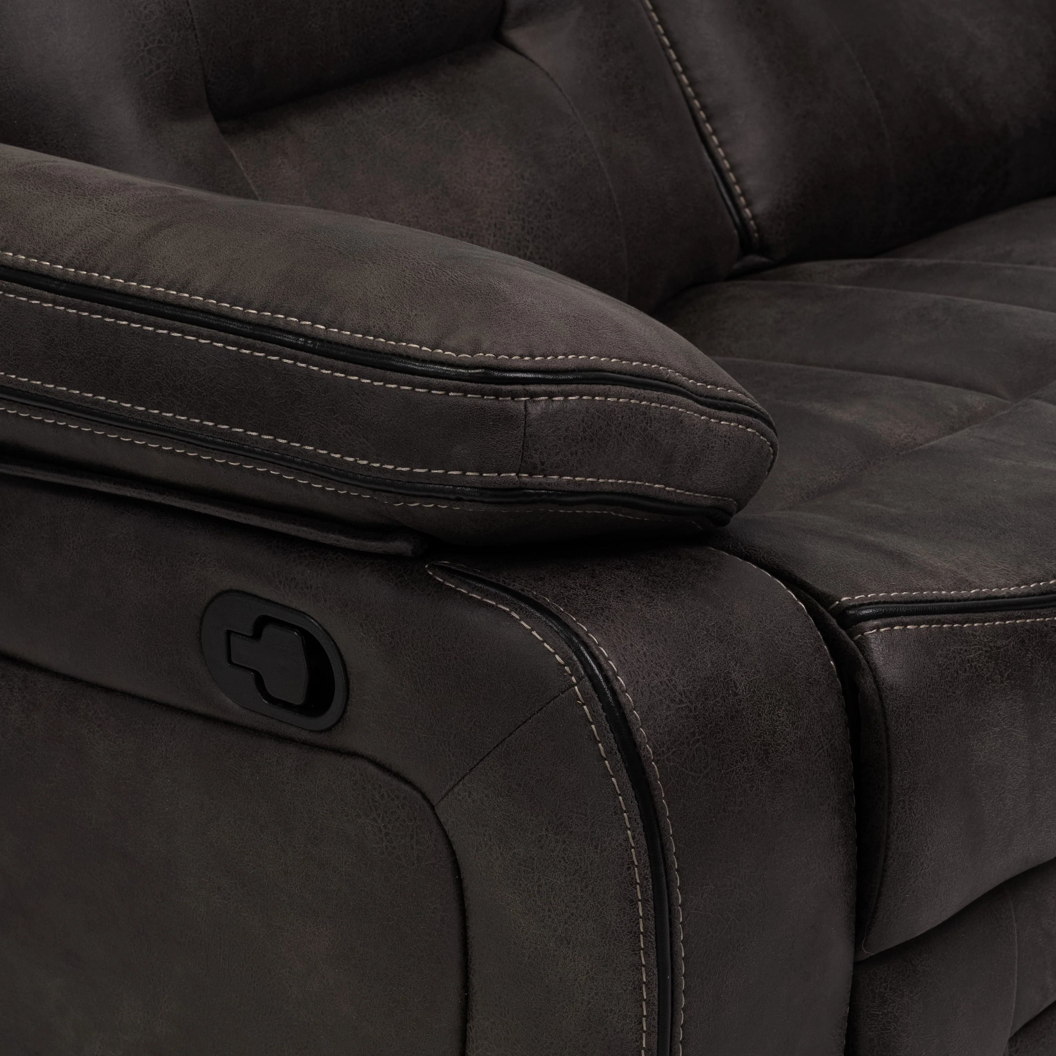 Milo Dark Grey Reclining 3 Seater Sofa - Image 7