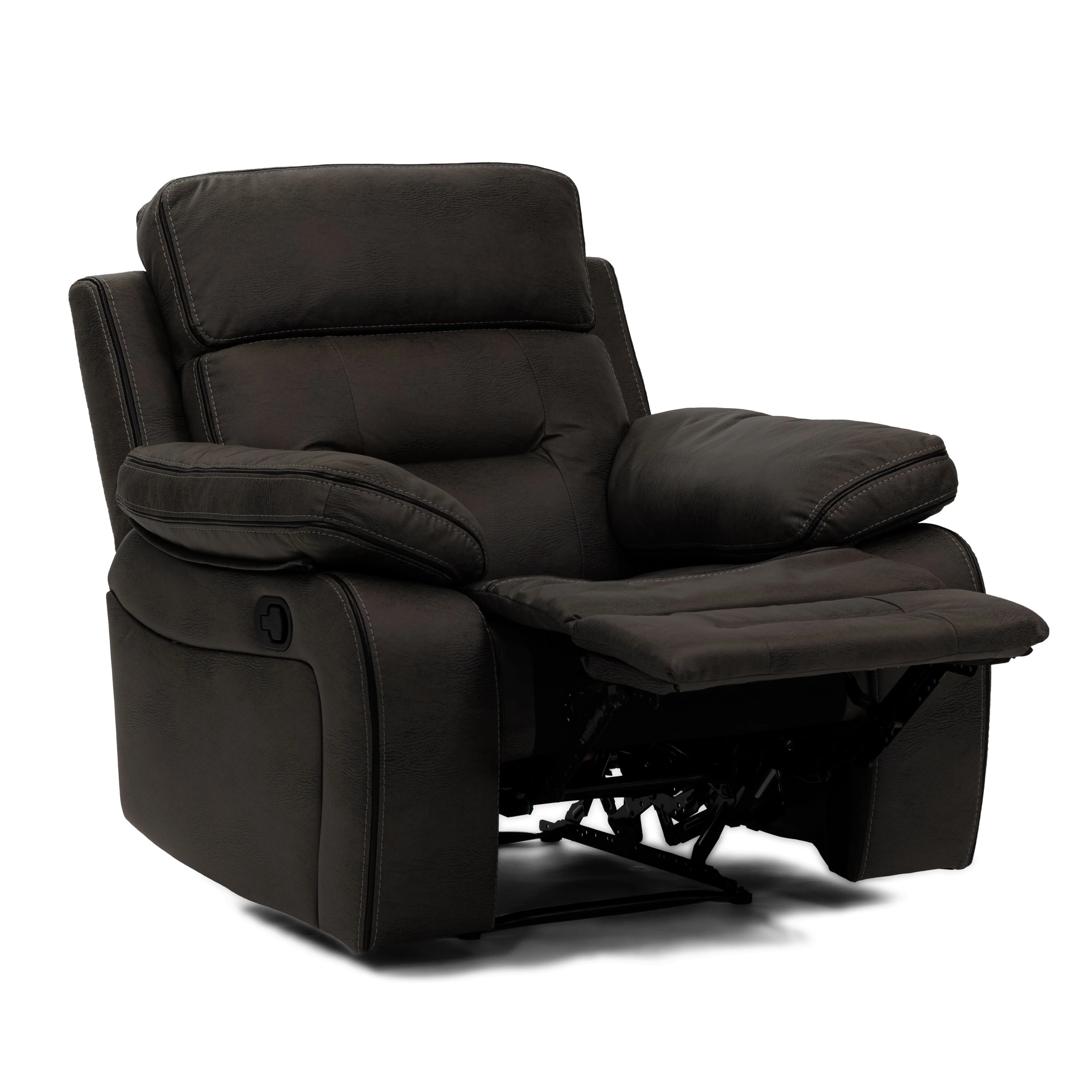 Milo Dark Grey Reclining Armchair - Image 3