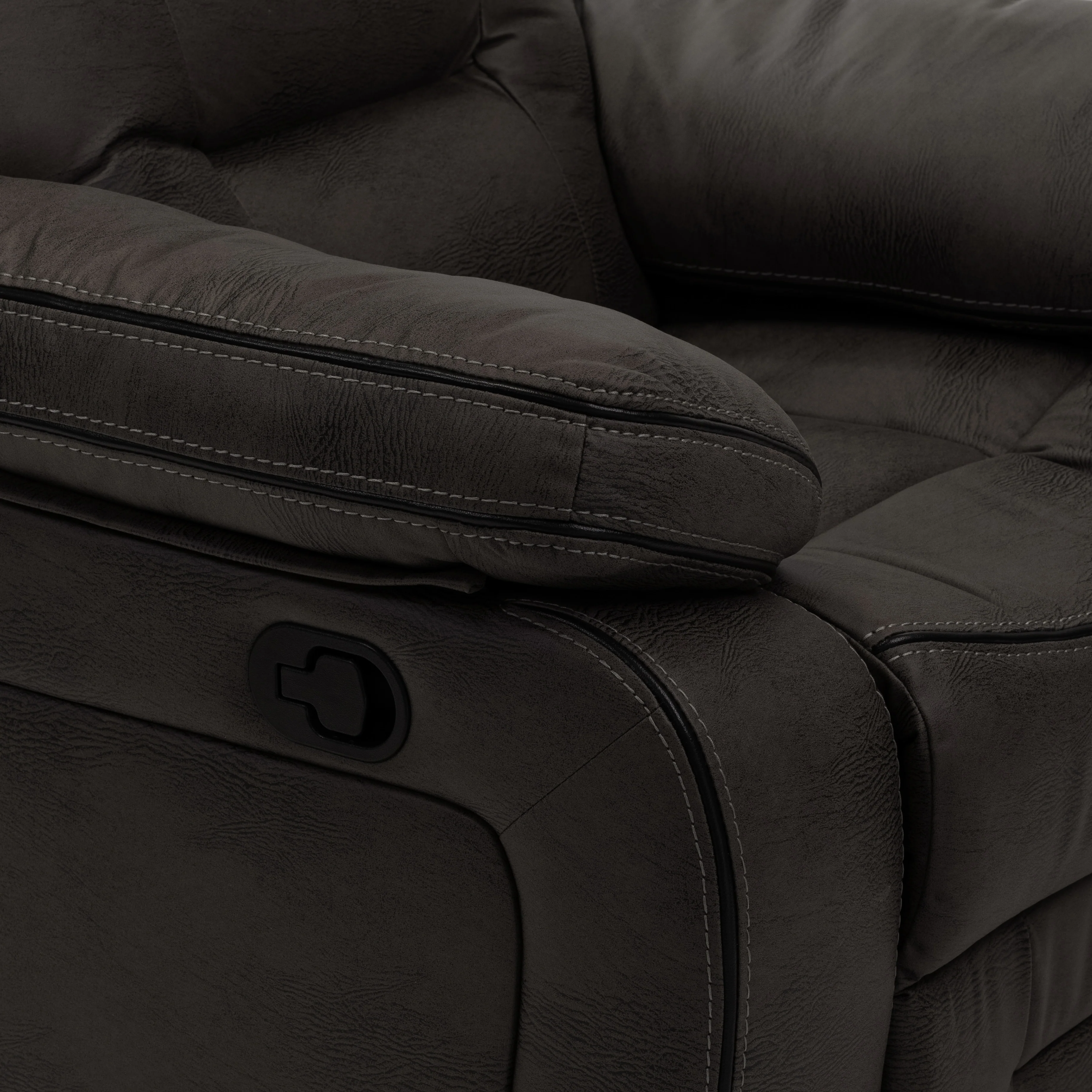 Milo Dark Grey Reclining Armchair - Image 6